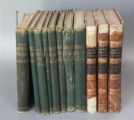 Dickens, Charles - The Works - Household Edition, 8 vols, cloth, 4to, Chapman and Hall, London and Master (11)